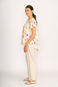 SWING, UP DOWN HEM TOP Mist Floral