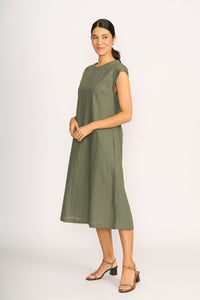 CUT OF YOUR RIB DRESS Sage