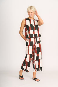 WIDE LEG CROPPED TROUSERS Spice Box