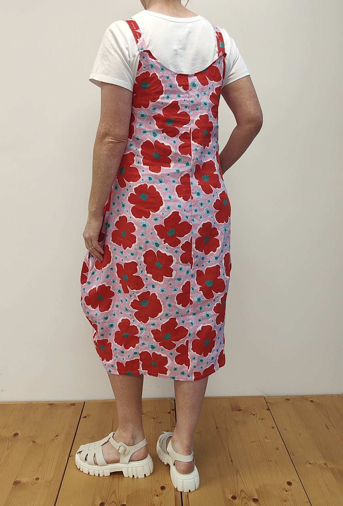 ADJUSTABLE STRAPS DRESS Vibrant Floral