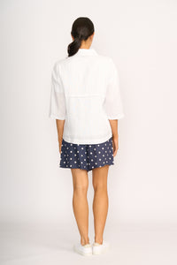 JACKET  RELAXED ZIP FRONT White