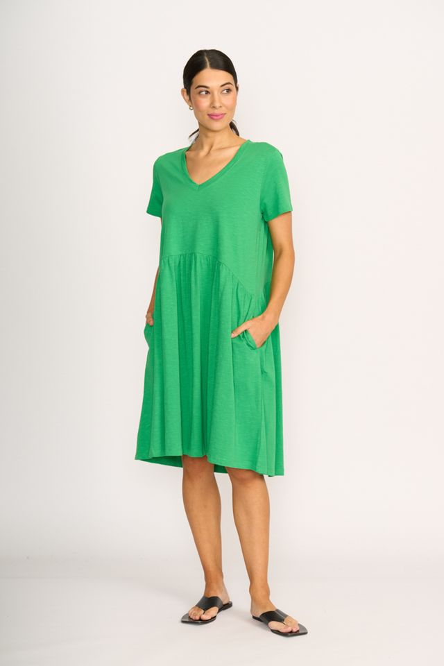 FRILL SEEKER DRESS Kelly Green
