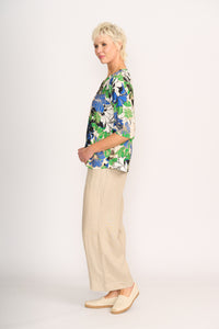 PINTUCK SCOOP HEM TOP Floral Delight