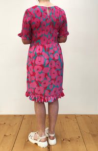 SHIRRED BODY AND SLEEVE DRESS Artful