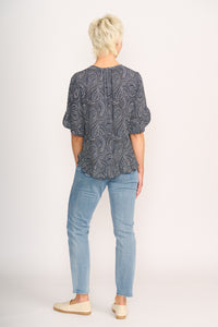 RUFFLE SLEEVE TOP Midnight Stars