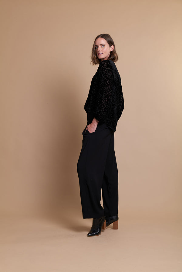 Texture Galore Blouse in Black