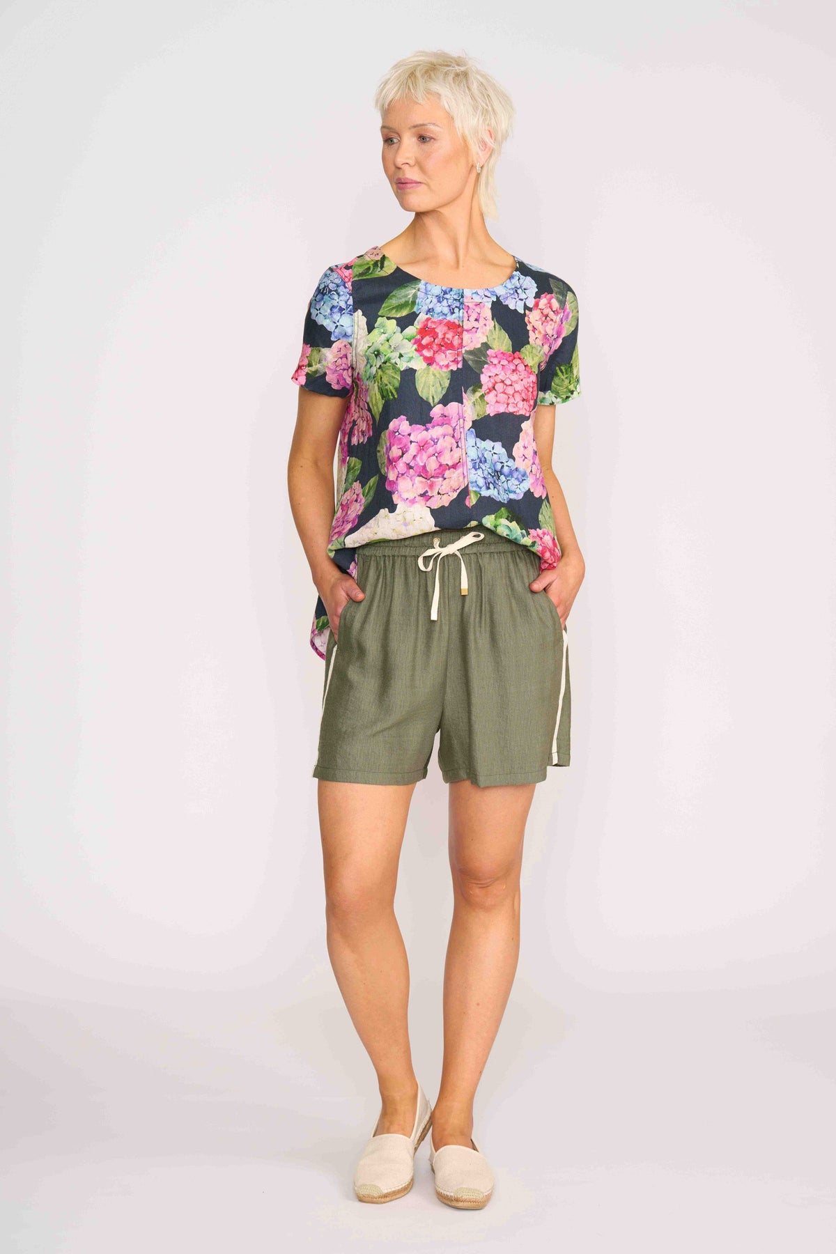 SWING, UP DOWN HEM TOP Hydrangea