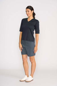 SLIM V NECK True Navy t shirt