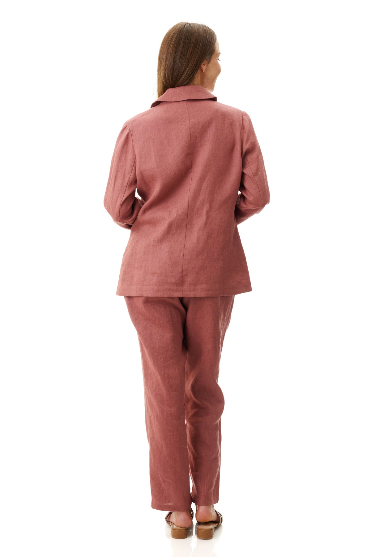 Linen blazer/jacket  in Mocha