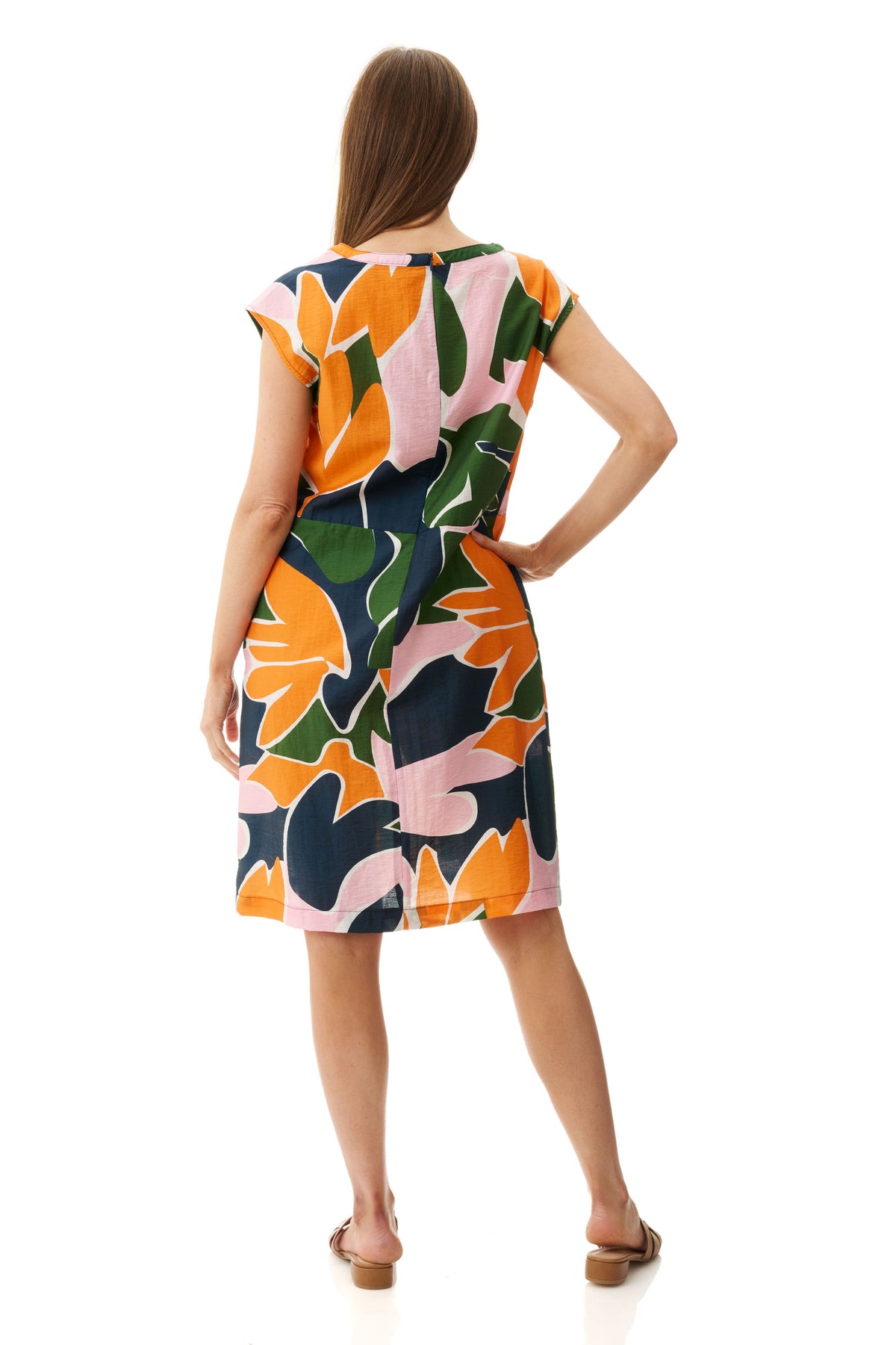 Privet print dress Navy