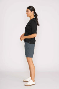 SLIM V NECK Black t shirt