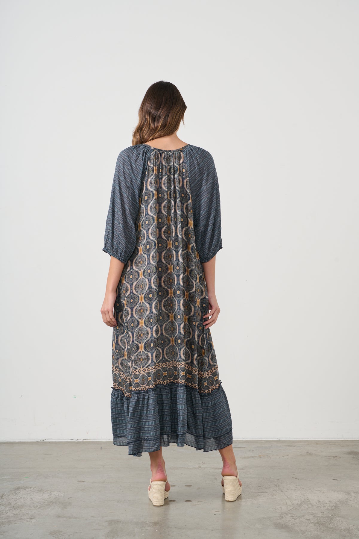 Dress Kosmos Print w/Raglan Sleeve