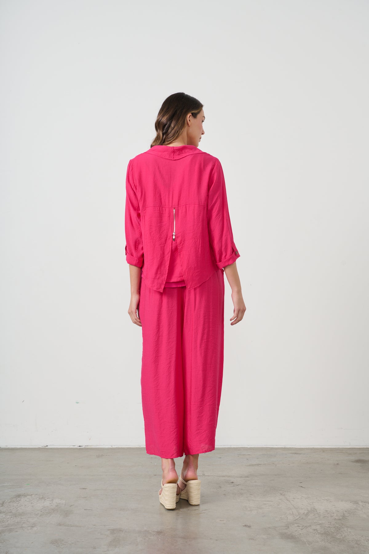 Jacket Back Feature Hot Pink