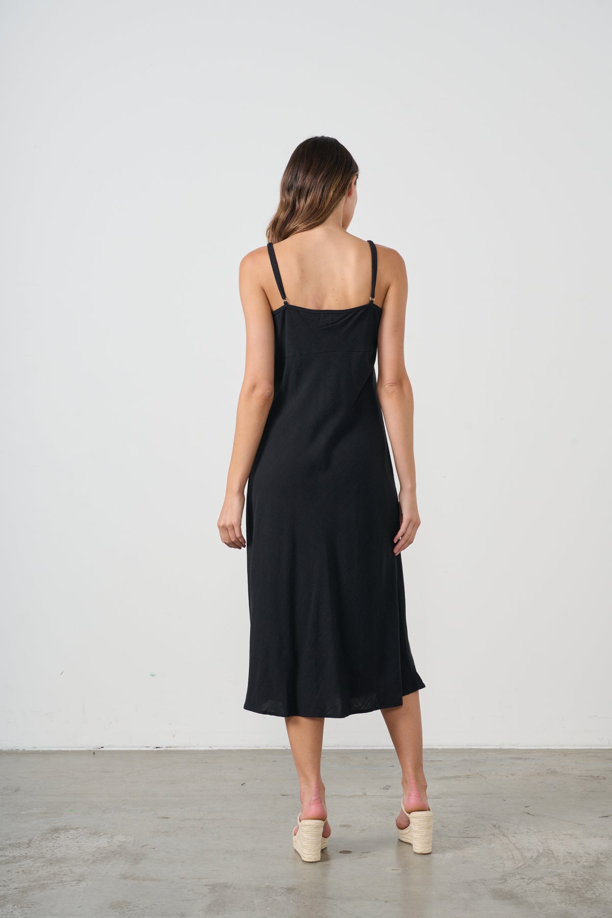 Slip Dress  Bias Cut & Adjustable Straps  Black or Navy