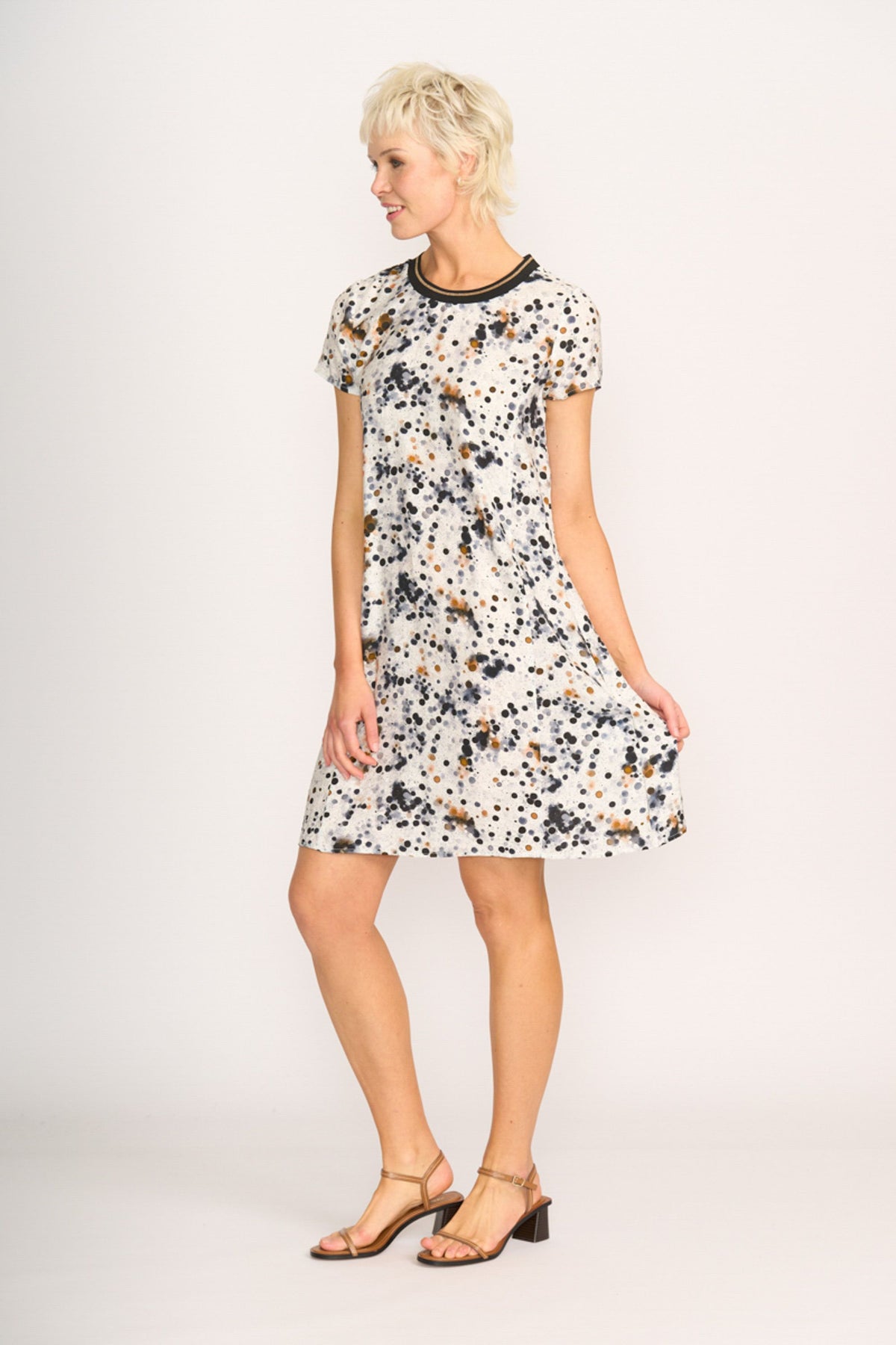 A-LINE DRESS Copper Spots