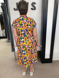 BUTTON FRONT DRESS Summer Burst