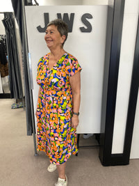 BUTTON FRONT DRESS Summer Burst