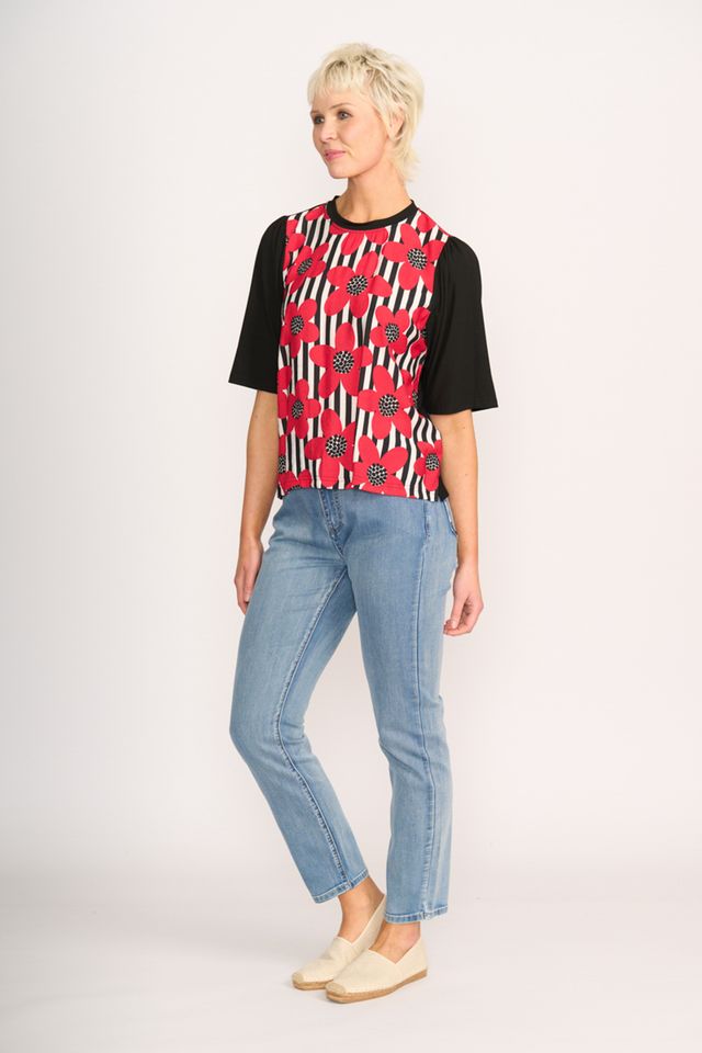 COMBO ELBOW SLEEVE TOP Poppy Daze