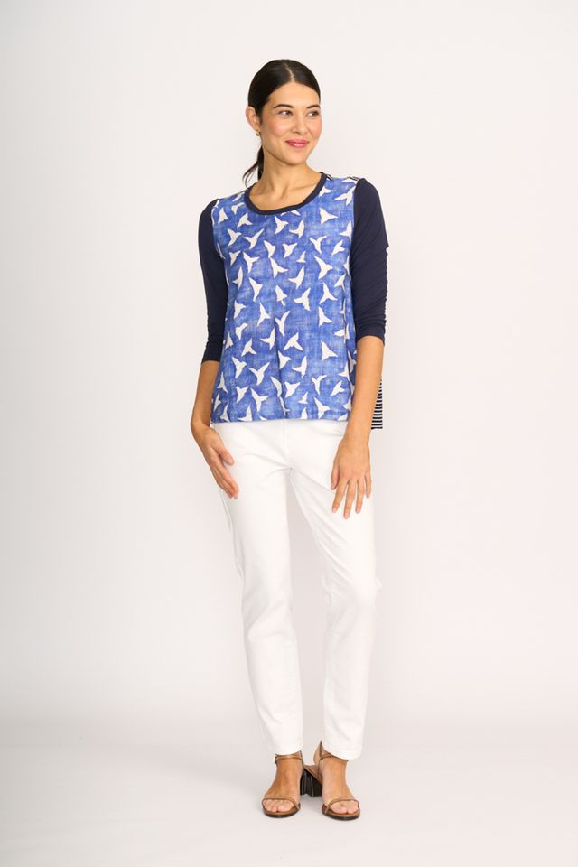 RELAXED FIT CONTRAST FRT TOP Floral Dream