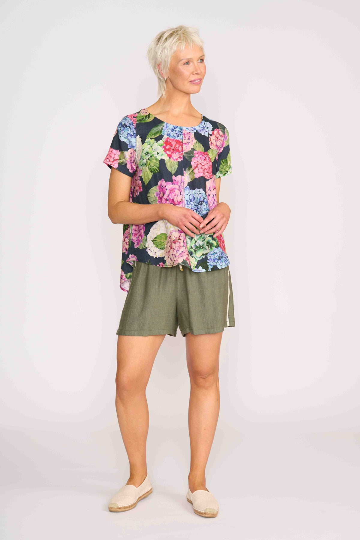 SWING, UP DOWN HEM TOP Hydrangea