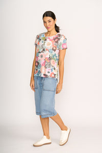 T SHIRT  ROUND NECK Bow-tiful Floral