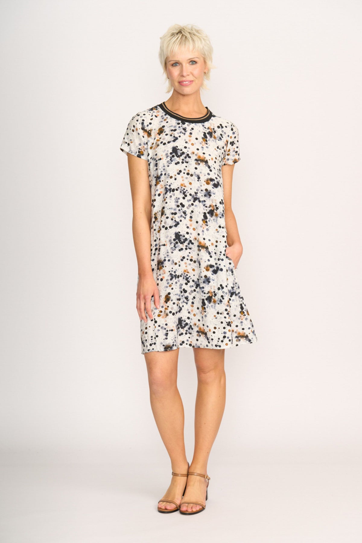 A-LINE DRESS Copper Spots