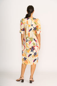 TRIM TIME DRESS Abstract Floral
