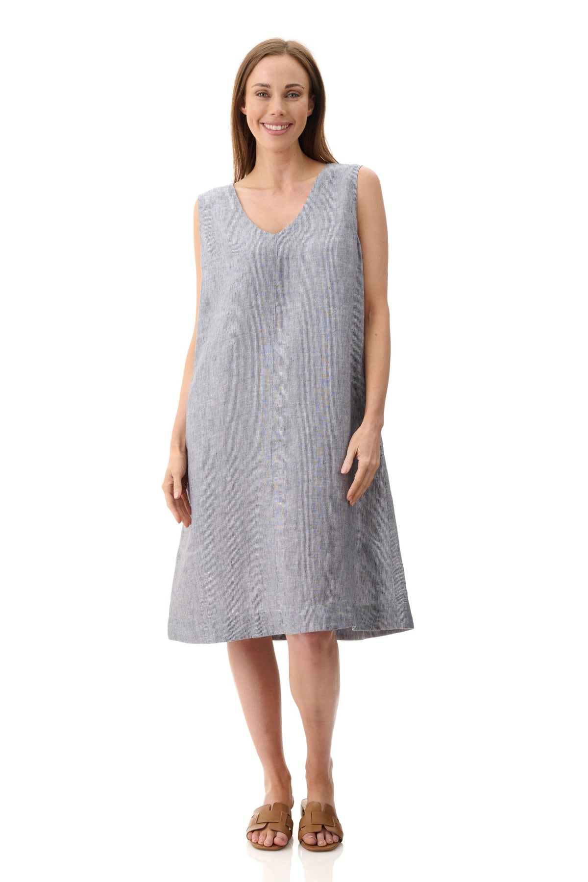 Sunflower linen dress  Navy