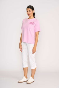 PATCH POCKET T shirt  Rose Bouquet