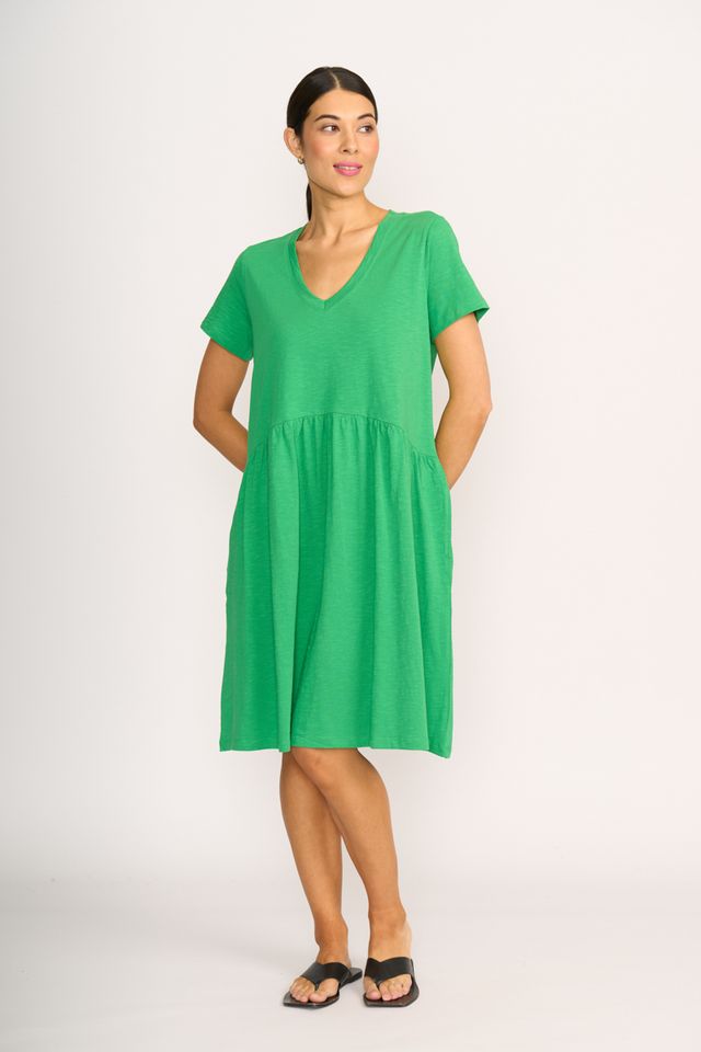 FRILL SEEKER DRESS Kelly Green