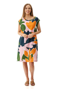 Privet print dress Navy