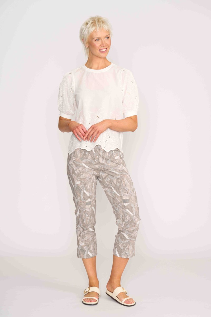 TRIM DETAIL T-SHIRT Ivory