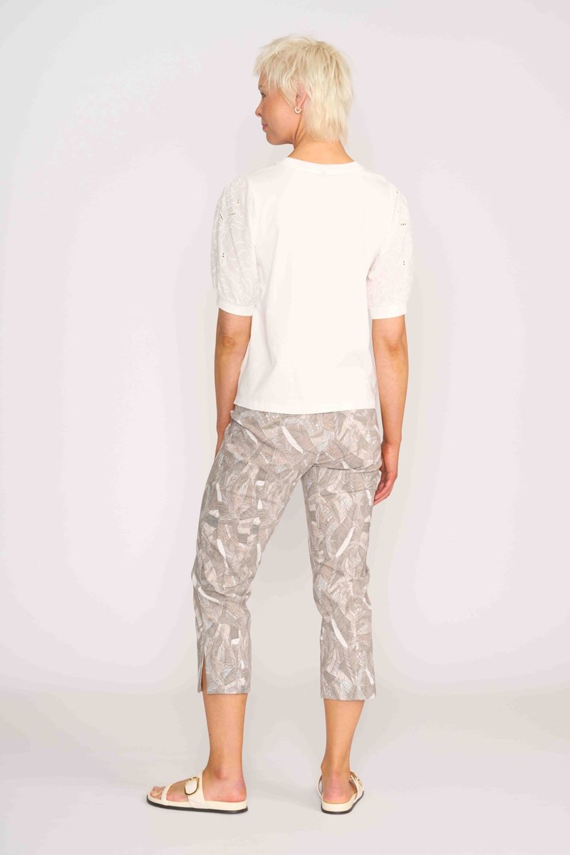 TRIM DETAIL T-SHIRT Ivory