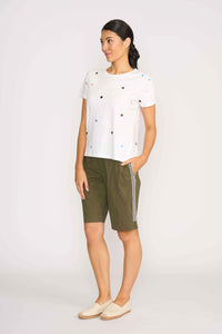 T SHIRT  EMBROIDERY White Spot