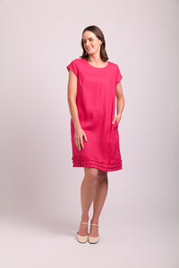 Pleat Dreams Dress in Pink