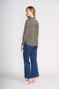 ZIPPED UP BLOUSE Line Work