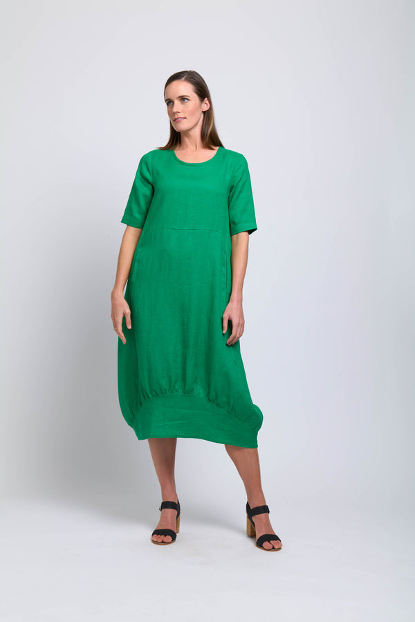 Maxi Dress Cocoon in Green