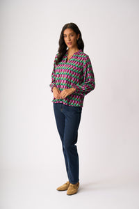 ELASTICATED CUFF BLOUSE Art Deco