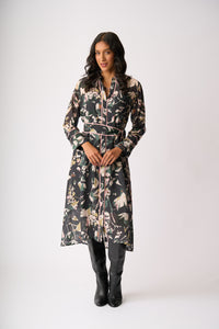 PIPE UP SHIRT DRESS Shadow Leaf