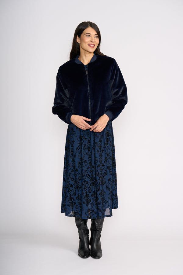 FUR SURE AVIATOR JACKET Navy