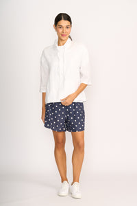 JACKET  RELAXED ZIP FRONT White