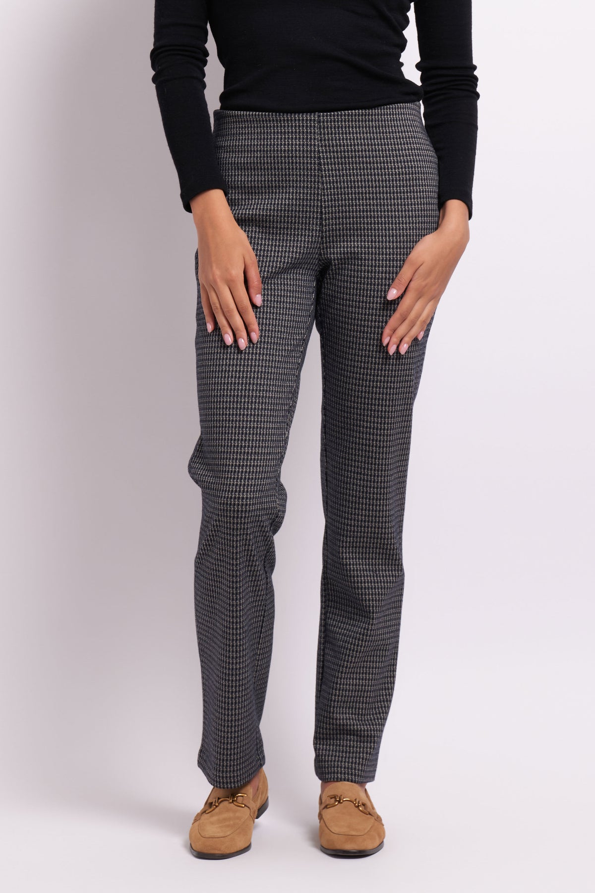 Straight Fit Pant in Steel Check