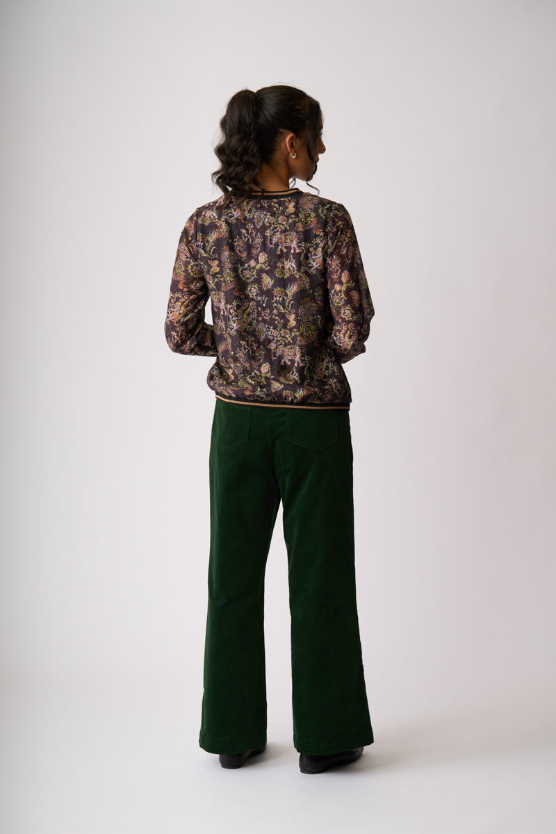 SHEER SLEEVE, RIB DETAIL TOP Hakuma Matata