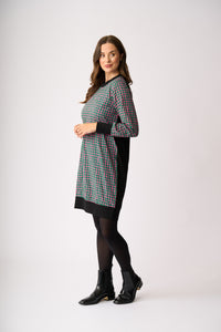 CONTRAST DETAIL DRESS Pink Spot