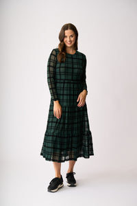 FLOCK YEAH DRESS Green Check