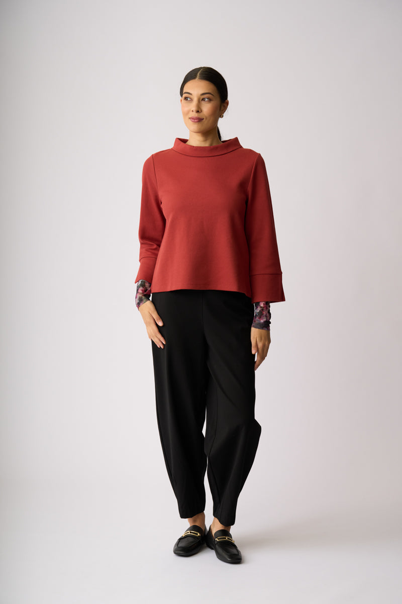 BOAT NECK JUMPER Rust