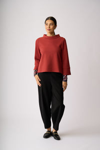 BOAT NECK JUMPER Rust