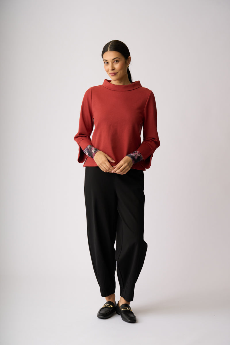 BOAT NECK JUMPER Rust