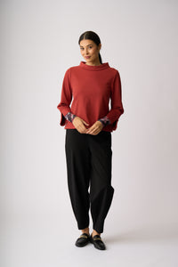 BOAT NECK JUMPER Rust