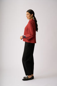 BOAT NECK JUMPER Rust